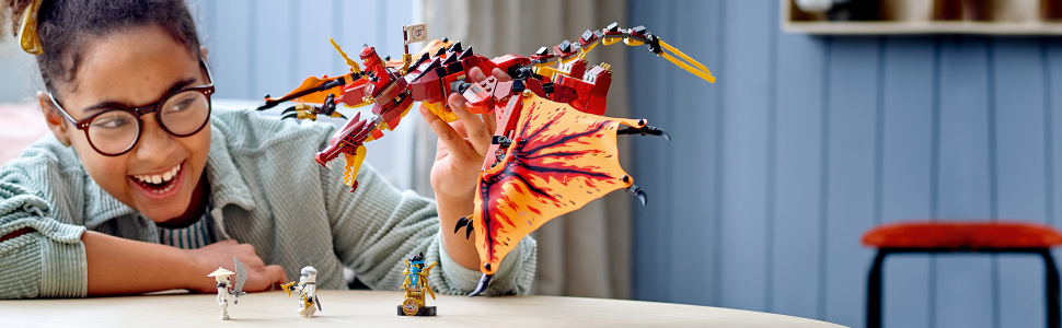 LEGO NINJAGO Legacy Fire Dragon Attack 71753 Ninja Building Toy (563 Pieces)  