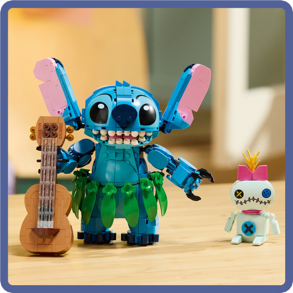 Ukulele and grass skirt accessories add life to the display.