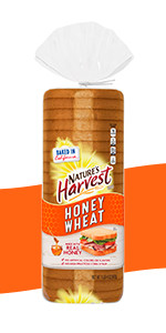 Nature's Harvest Honey Wheat Bread, 20 oz