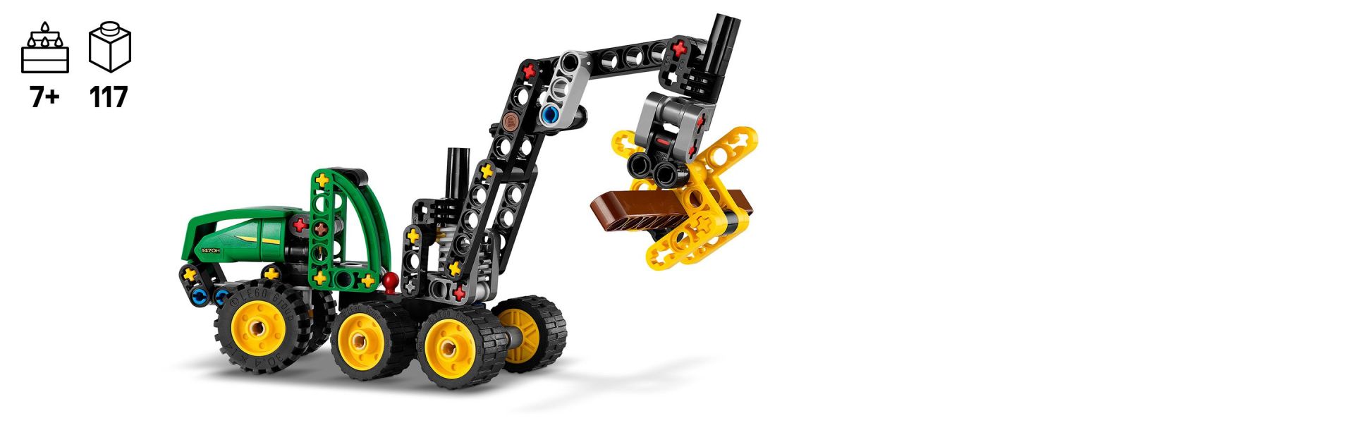 Kids can enjoy a rewarding build with this vehicle toy, then have fun testing out the harvester’s heavy-duty features.