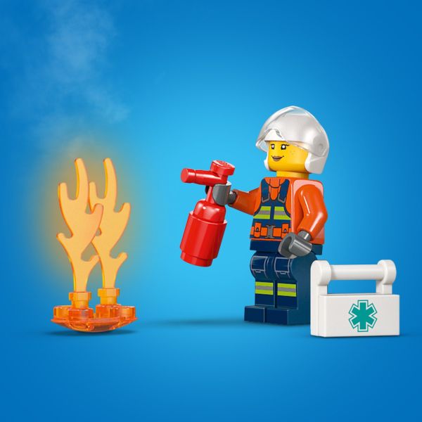 Includes a medic kit, extinguisher, life preserver and more.
