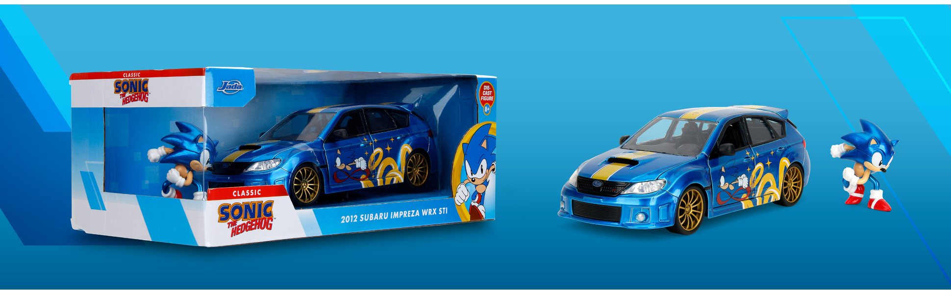 JADA ソニック Hedgehog 2012 Subaru WRX STI 1:24 SEGA 2012 Subaru