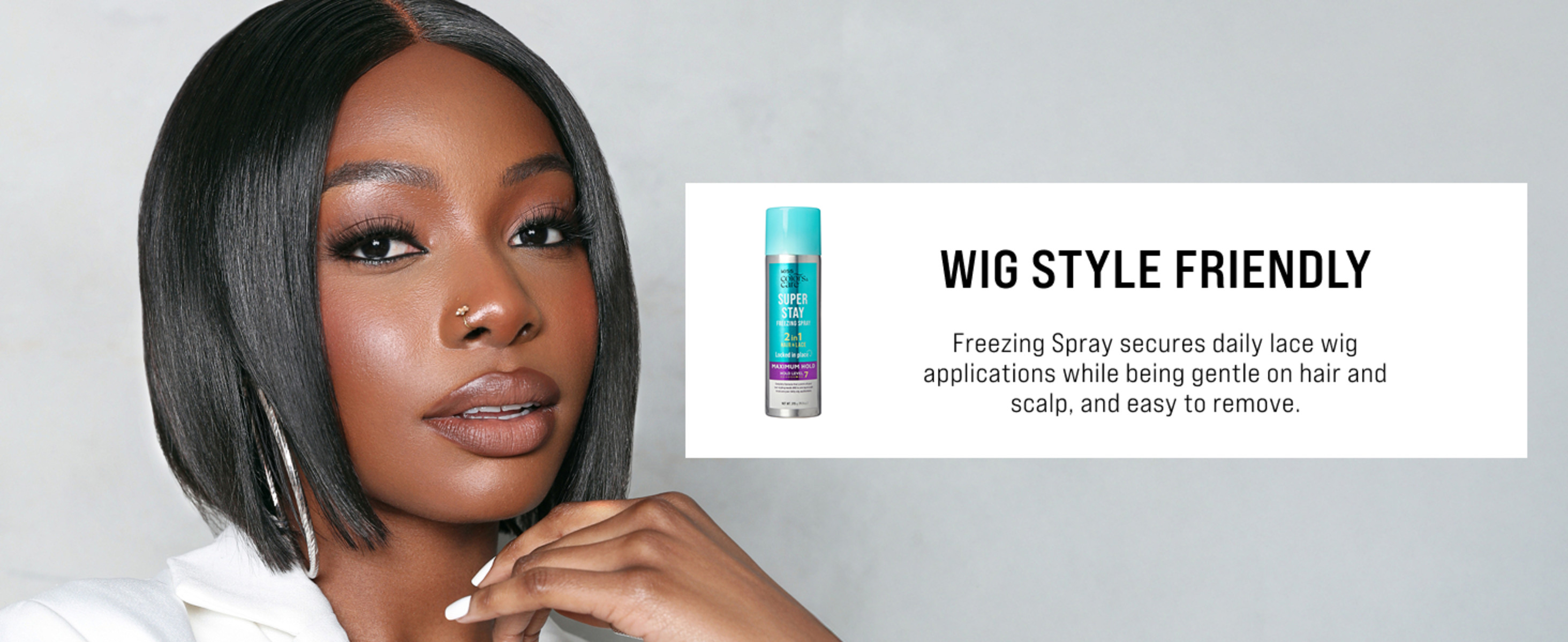 KISS Colors & Care 2-in-1 Hair and Lace Freezing Spray 6 oz (170 g