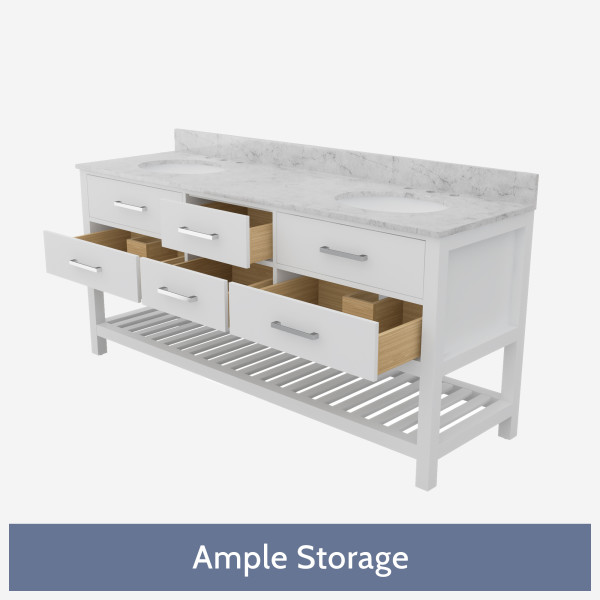 Randolph Morris Everett Double Sink Console Vanity - Thumbnail 4
