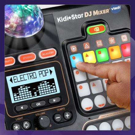 VTech KidiStar DJ Mixer Sound-Mixing Music Maker With Party Lights 