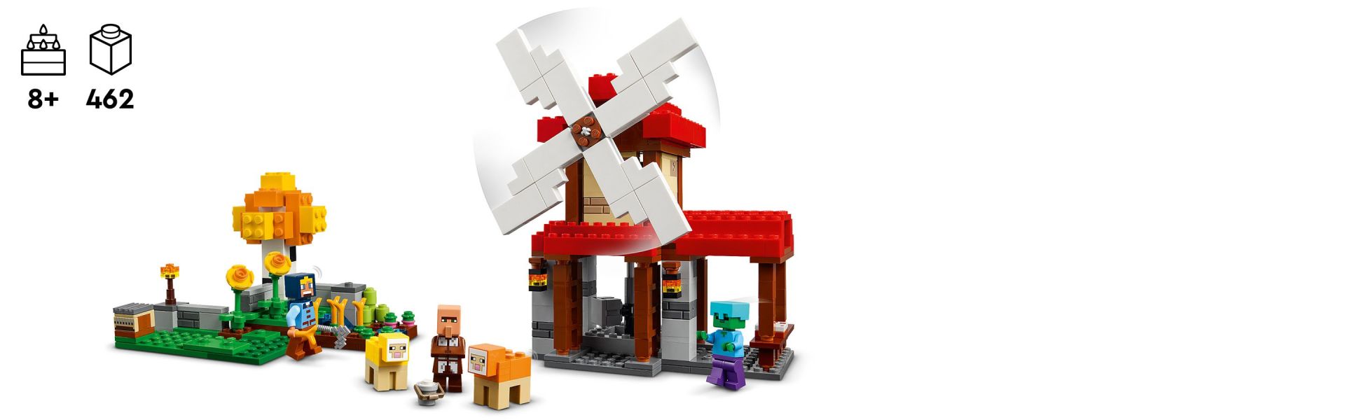 Kids role-play with a rotatable windmill, bake bread and cake, farm sugar and wheat, weave clothes – and battle a zombie!