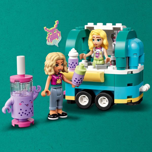 LEGO Friends Mobile Bubble Tea Shop 41733, Fun Vehicle Pretend Play Set  with Mini-Dolls and Toy Scooter for Girls and Boys Ages 6 Plus 