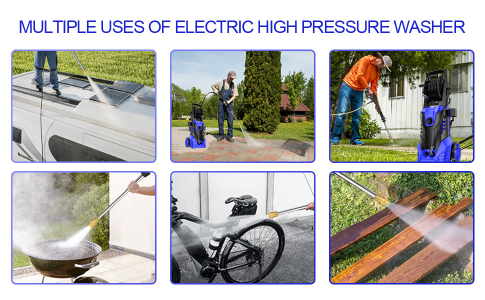 SUGIFT 3000PSI Electric Pressure Washer, High Jet Power with