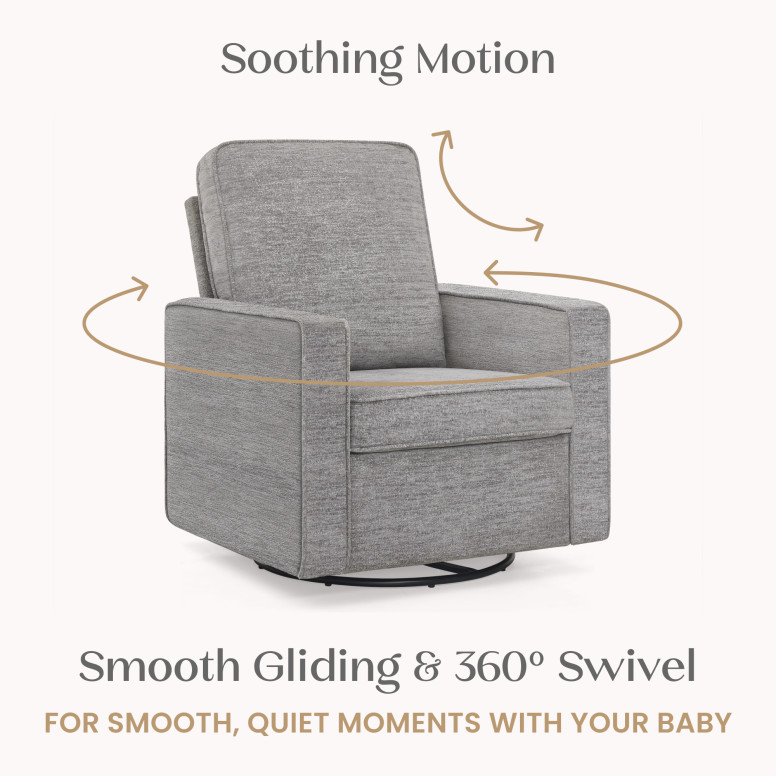 Delta Children Noah Upholstered Swivel Glider with Stain-Resistant - Main Image