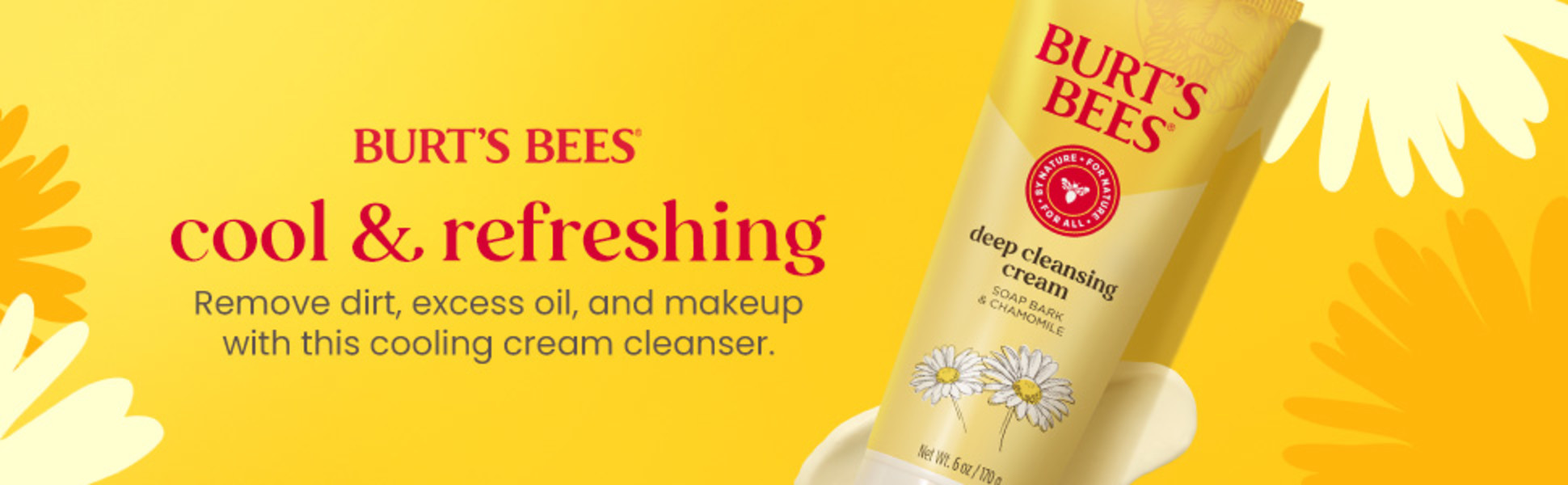 Burt's Bees Deep Cleansing Cream with Soap Bark and Chamomile, 6