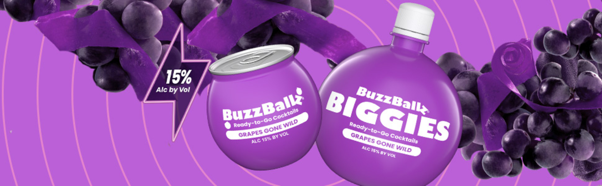 BuzzBallz Grapes Gone Wild Chillers, 187ml 30 Proof - Walmart.com