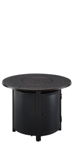 Fire Sense Woodberry 34" Round Gas Fire Pit, Antique Bronze