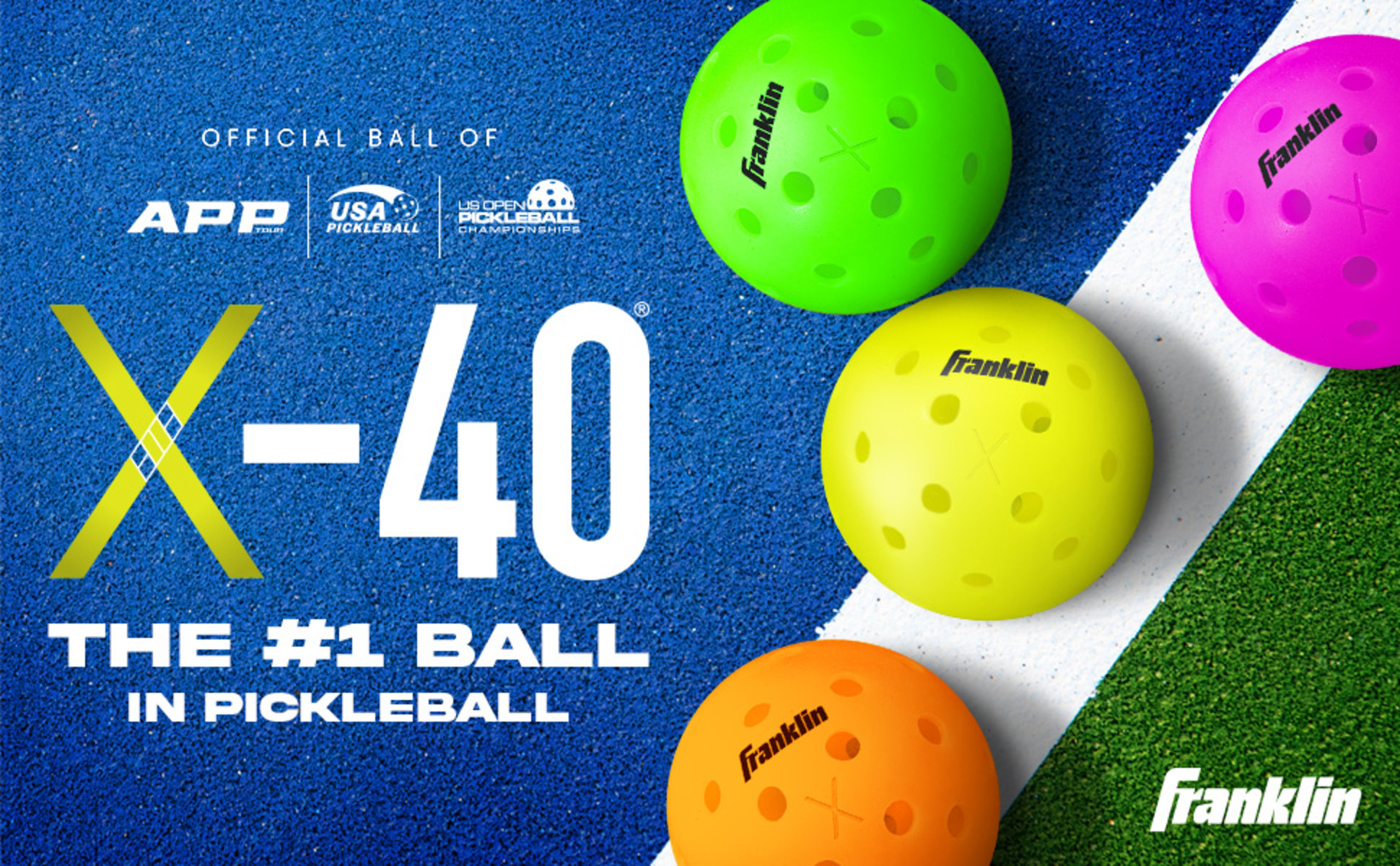Franklin Sports X-40 Outdoor Pickleballs - Official Size