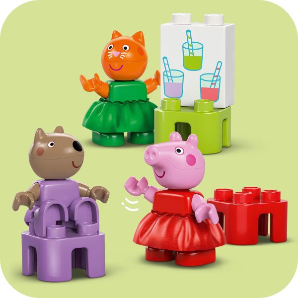 Match the characters' outfits to the café stools.