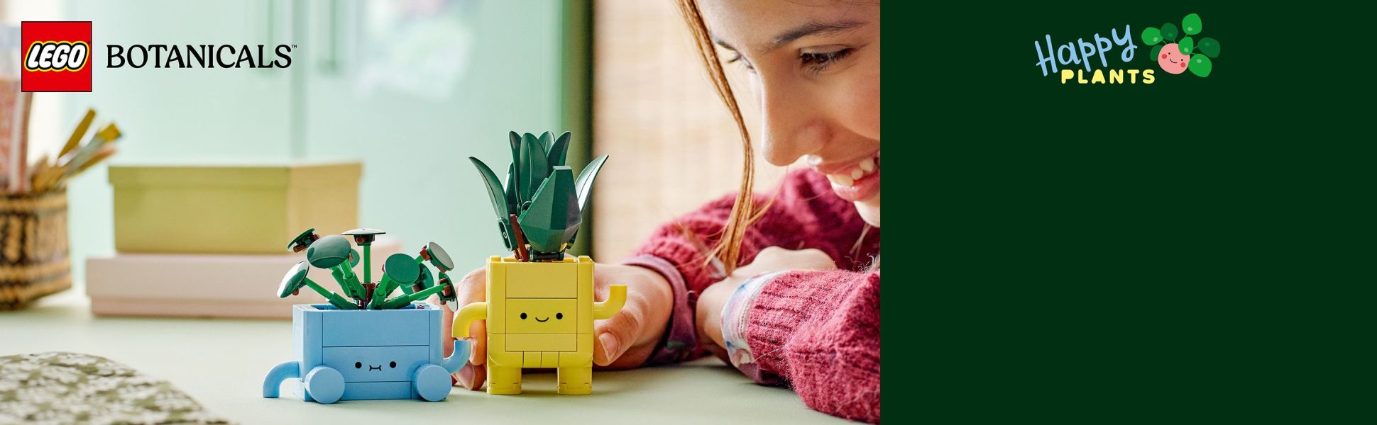 Give budding gardeners something to smile about with this LEGO Botanicals Happy Plants building set for kids.