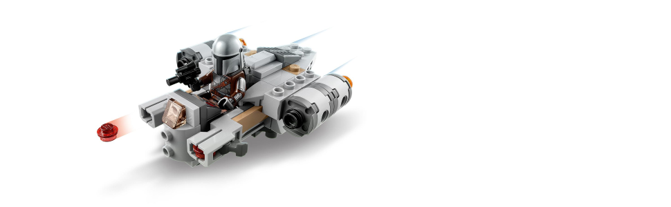 Stud-Shooting Star Wars The Mandalorian Gunship for Creative Play 98 Pieces LEGO Star Wars The Razor Crest Microfighter 75321 Toy Building Kit for Kids Aged 6 and Up; Quick-Build 