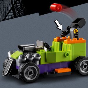 The Joker has a mega catapult in his zany hot rod.