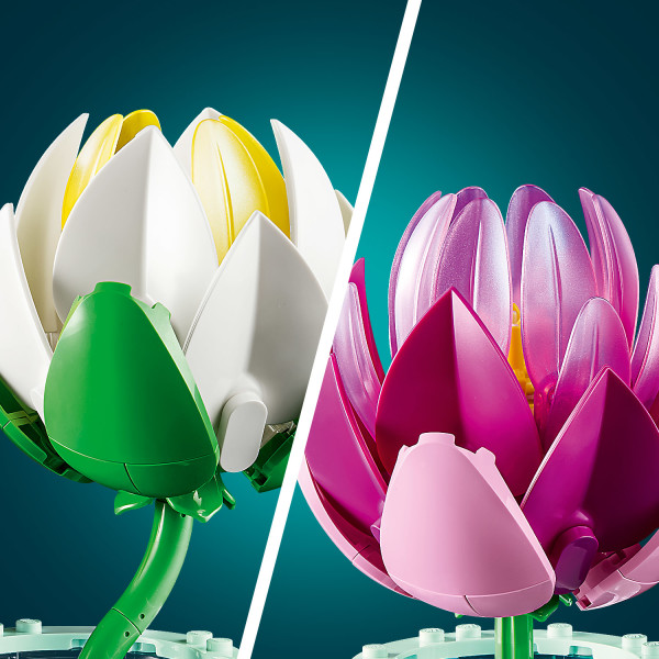 Opalescent LEGO elements create a shimmering effect.