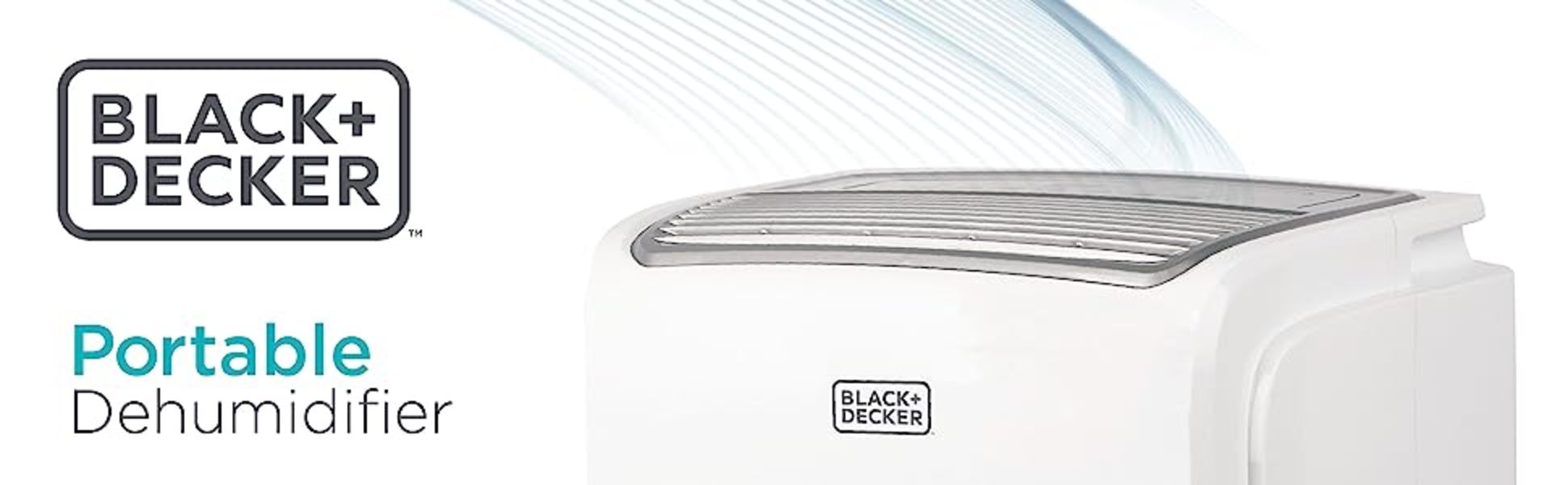BLACK+DECKER 4500 Sq. Ft. Dehumidifier for Extra Large Spaces and  Basements, Energy Star Certified, BDT50WTB