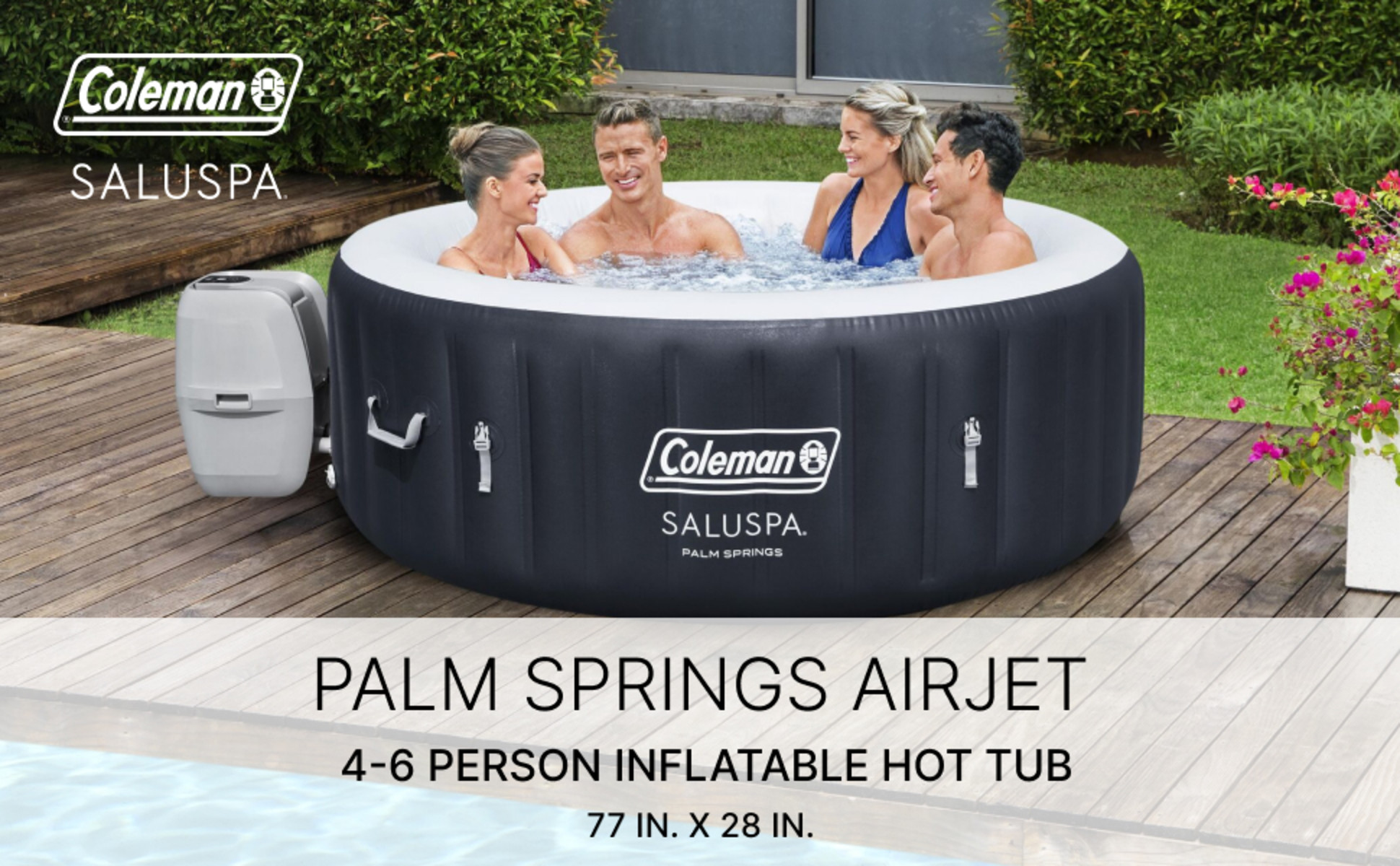 Coleman SaluSpa Palm Springs AirJet Inflatable Circle Hot