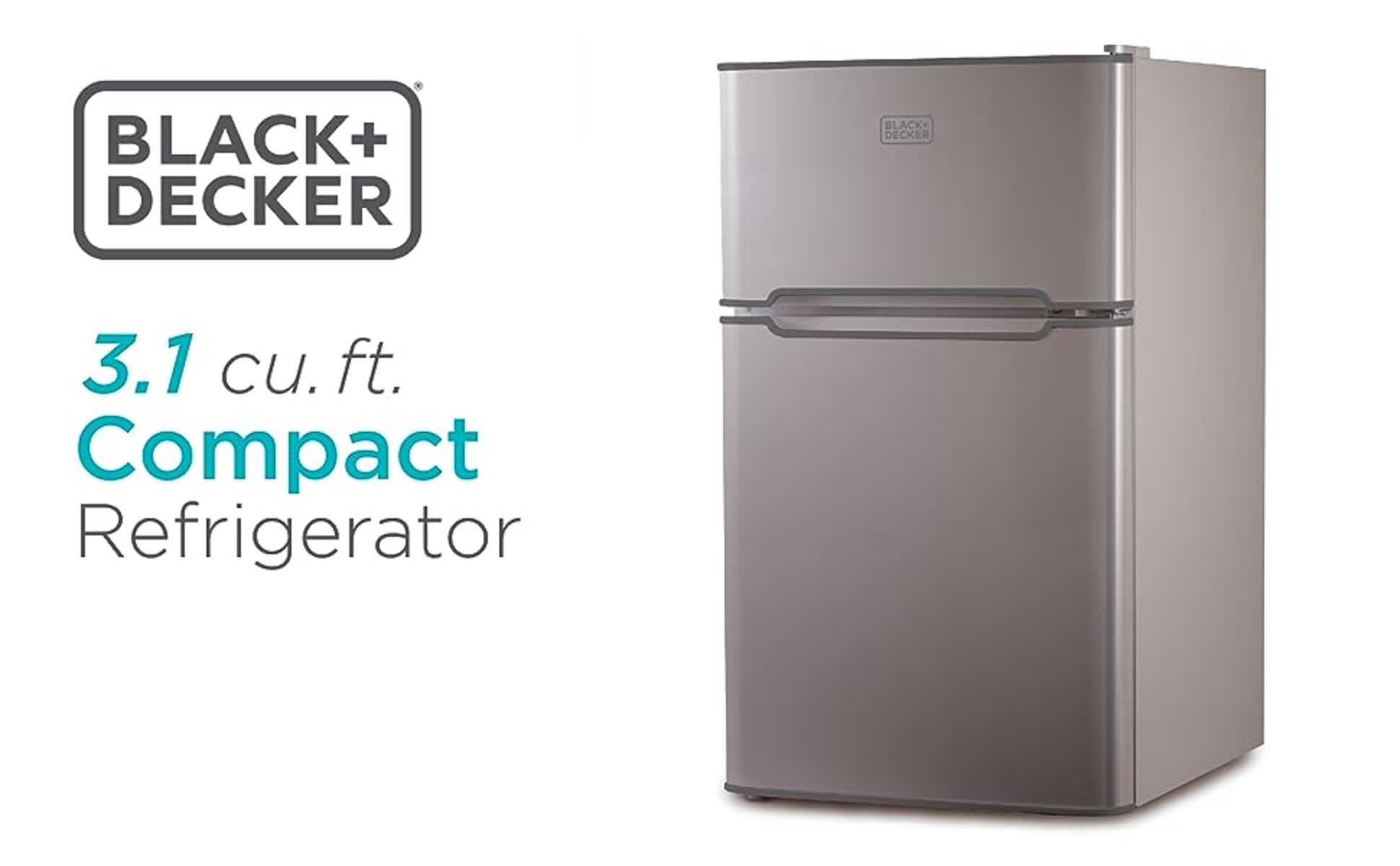 BLACK+DECKER Compact Refrigerator 3.2 Cu. Ft. with True Freezer, White