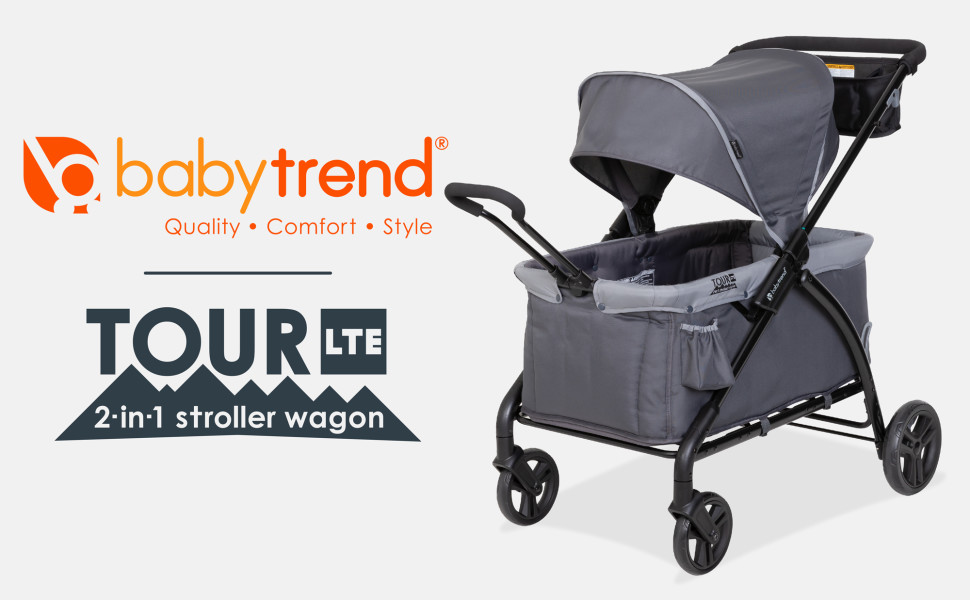 Baby Trend Tour LTE 2 in 1 Stroller Wagon Desert Grey Walmart