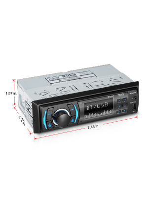 BOSS Audio Systems 616UAB Car Audio Stereo System - Single Din, Audio and Calling Head Unit, USB, Aux-in, No CD DVD Player, AM/FM Receiver - Walmart.com