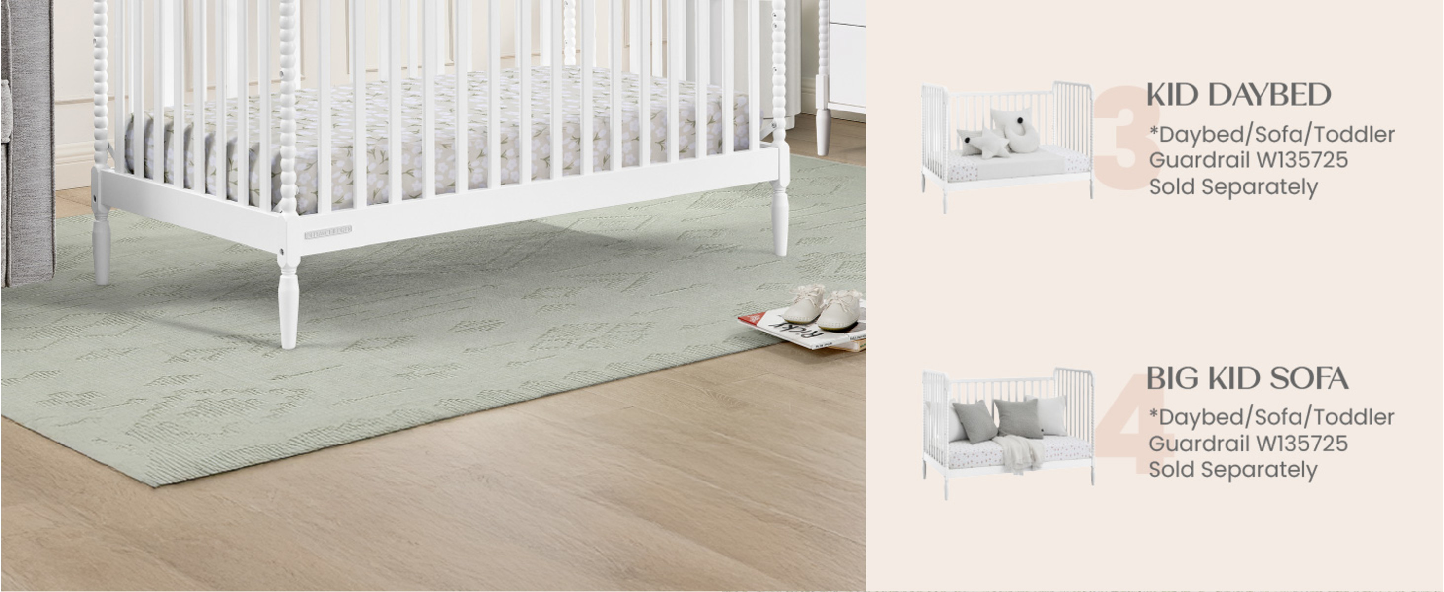 Delta Children Lily 4-in-1 Convertible Crib - Greenguard Gold