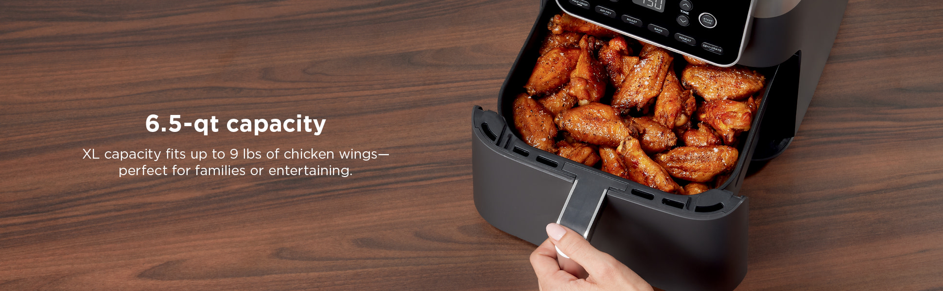 NINJA 6.5 qt. Grey Air Fryer Pro XL 6 in. 1 with Nonstick Basket