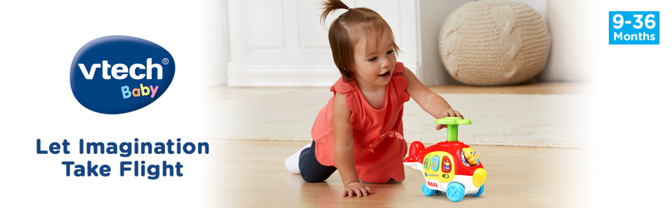 VTech Spin and Go Helicopter, Encourages Crawling, Great Toy for