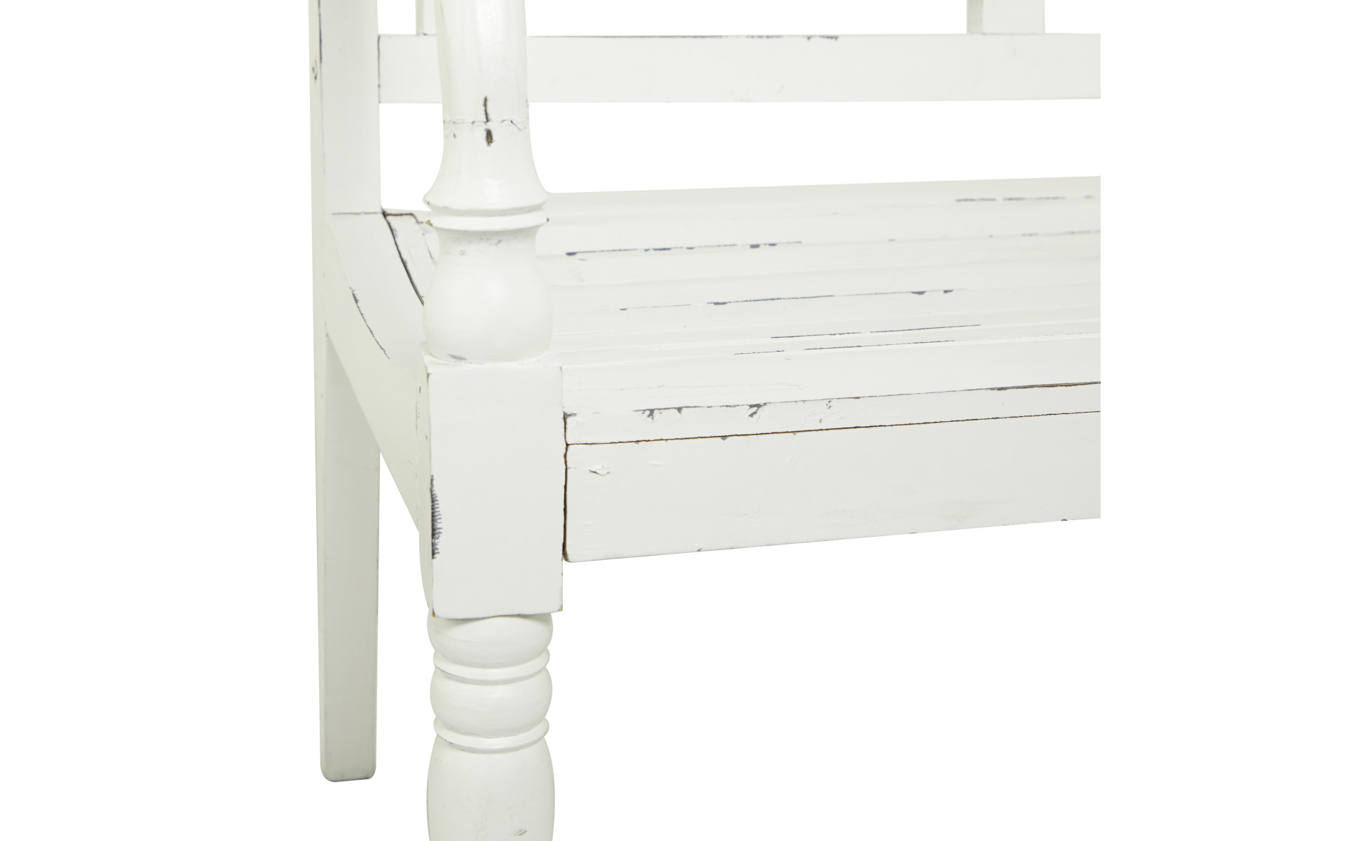 Litton Lane White Bench 36 in. X 40 in. X 22 in. 37764 - The Home 