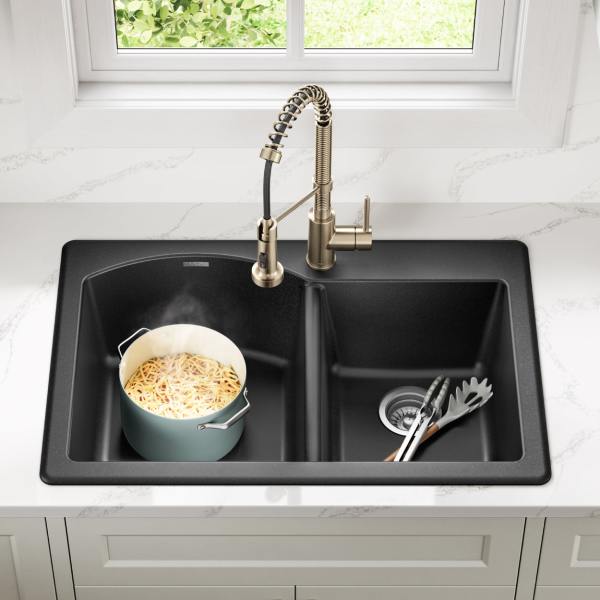 KRAUS Forteza Black Granite Composite 33 