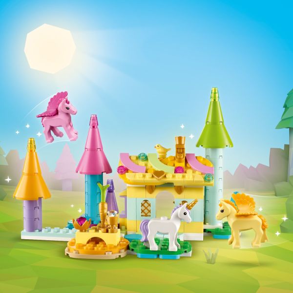 Includes a playground, a garden and a picnic table.