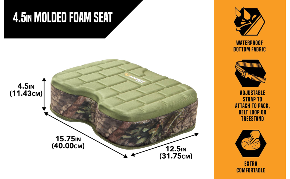 Vanish™ Foam Cushion with Back By Allen, Realtree Edge® Camo
