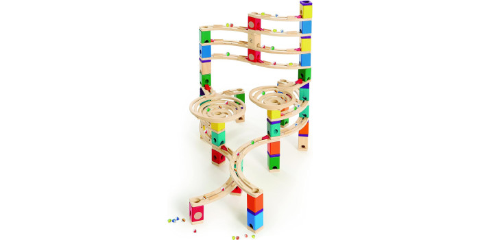 Free Shipping! Hape Quadrilla Wooden Marble Run Construction, The