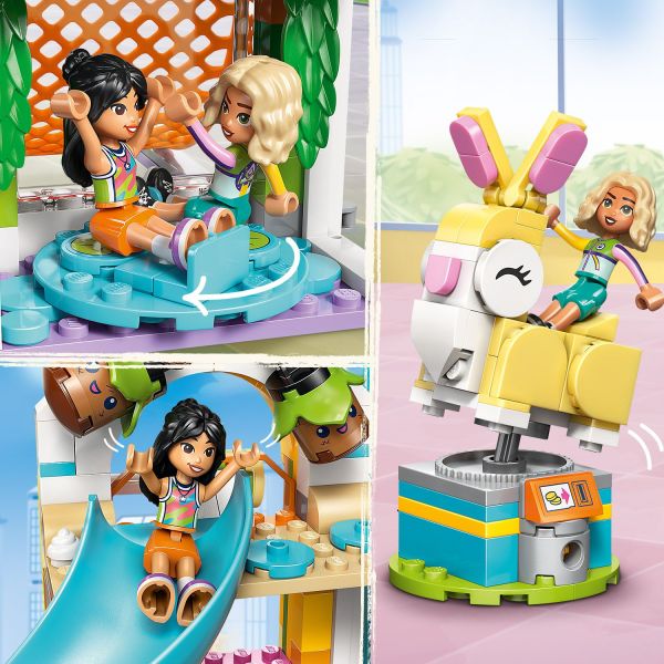 Have fun with the carousel, bunny ride and slide.