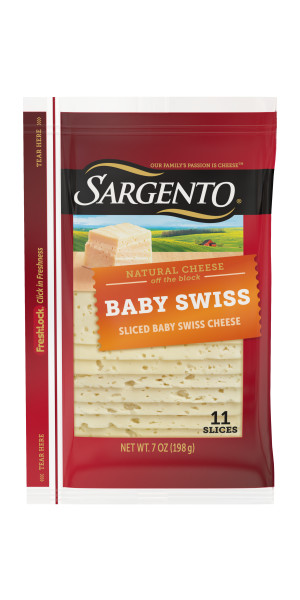 Sargento Sliced Baby Swiss Natural Cheese