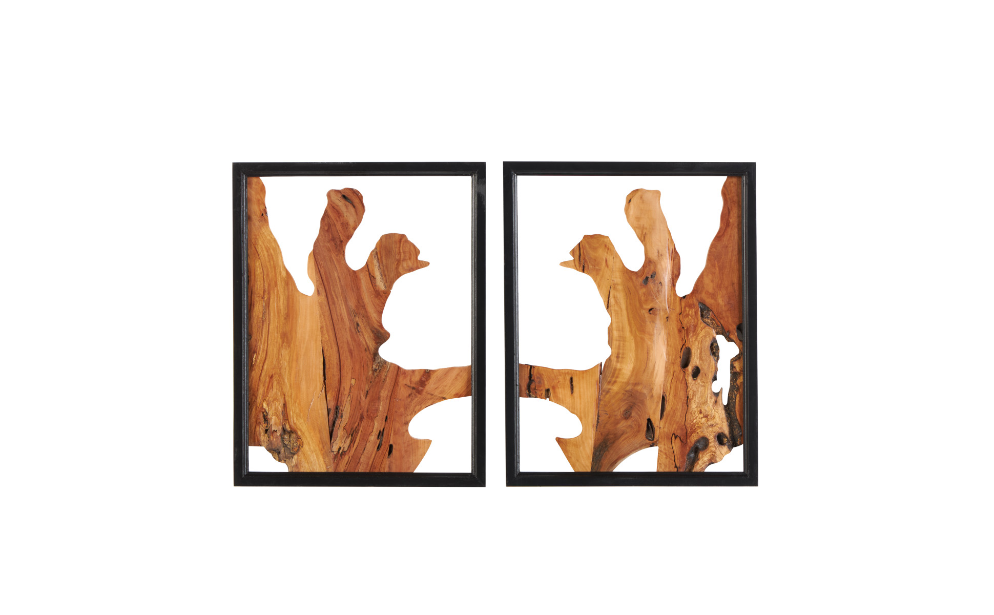 Set of 2 Framed Laser Cutting Metal Maple Trees Set of 2 Framed Laser Cutting Metal Maple Trees