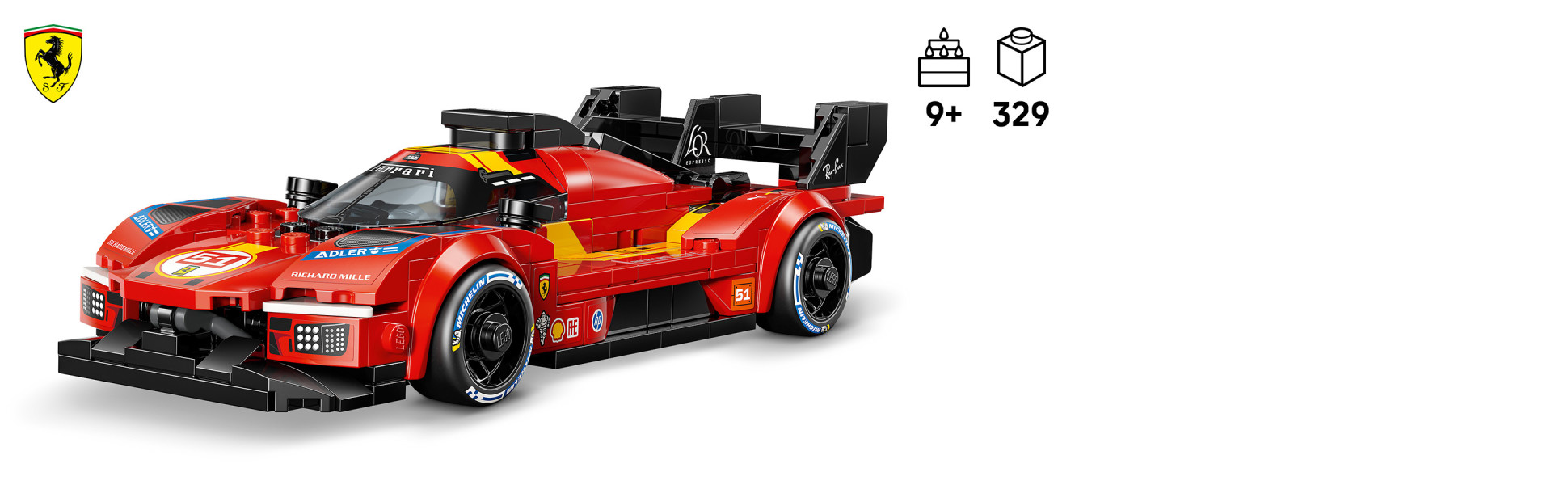 This model kit lets fans of the iconic Italian car maker create their own Ferrari 499P from LEGO bricks.