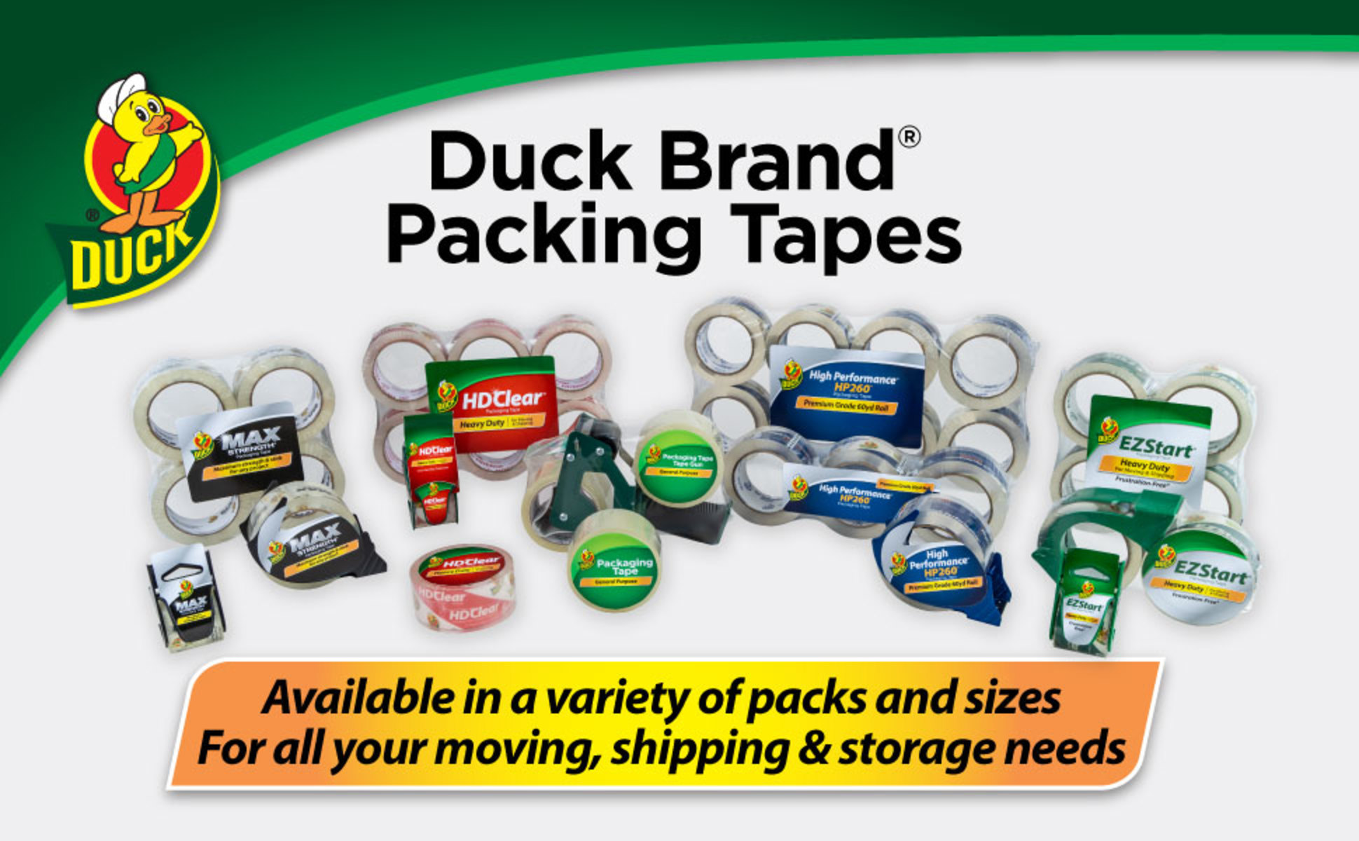 Duck Brand 1.88 in x 22.2 yd HD Clear Heavy Duty Packing Tape