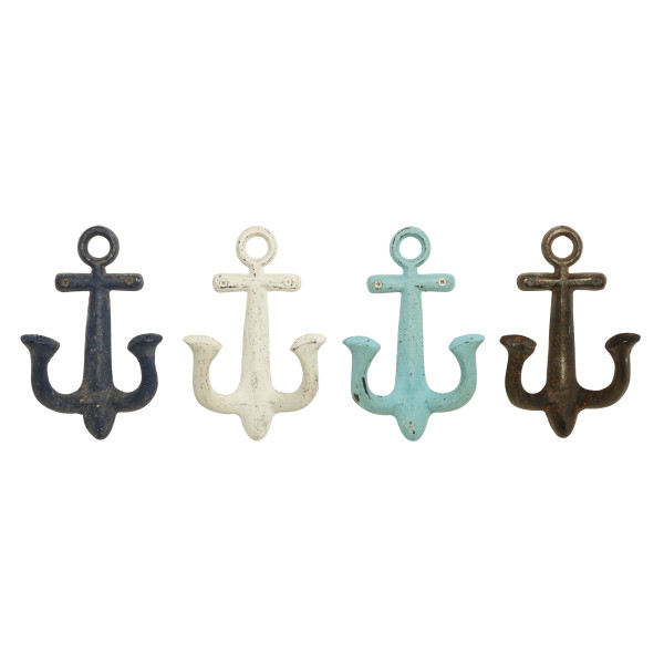 DecMode 5W, 9H Multi Colored Metal Single Hanger Anchor Wall