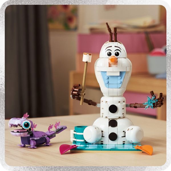 Featuring Olaf the snowman and Bruni the salamander.