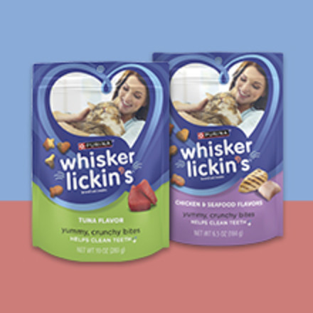 Whisker Lickin’s packages are lined up.