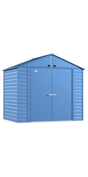 Arrow Select Steel Storage Shed Steel Storage Shed, 8x6, Blue Grey