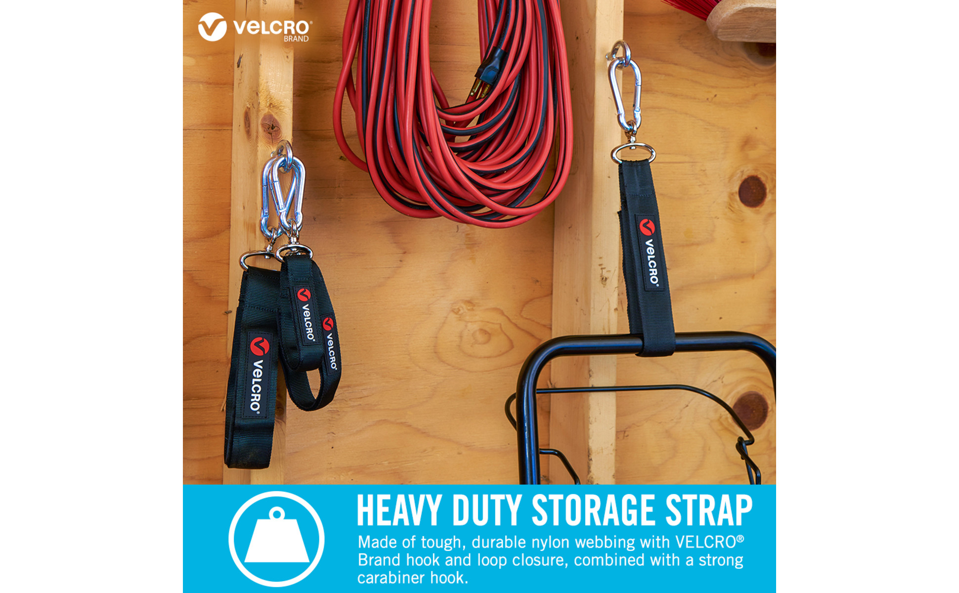 Velcro Brand Easy Hang 1 In. W X 16 In. S Black Storage Straps 100 Lb. 3  Pack