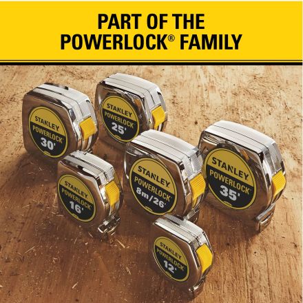 Stanley 30 ft. PowerLock Tape Measure 33-430L - The Home Depot