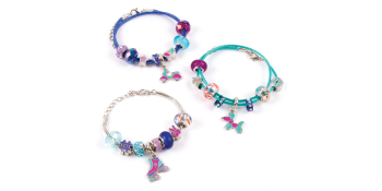 Make It Real: Halo Charms Bracelets - True Blue - Create 3 Metallic  Bracelets, 28 Pieces, All-In-One, DIY Unique Charm & Bead Jewelry Kit,  Tweens & Girls, Arts & Crafts, Kids Ages