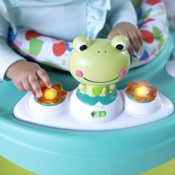 Bright Starts, Bounce Bounce Baby 2-in-1 Activity Seat Jumper and Standing  Play Table - Playful Pond with 7 Interactive Toys, Adjustable Height