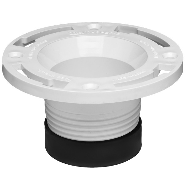Oatey 3 in. PVC Twist-N-Set Open Toilet Flange 436542 - The Home Depot