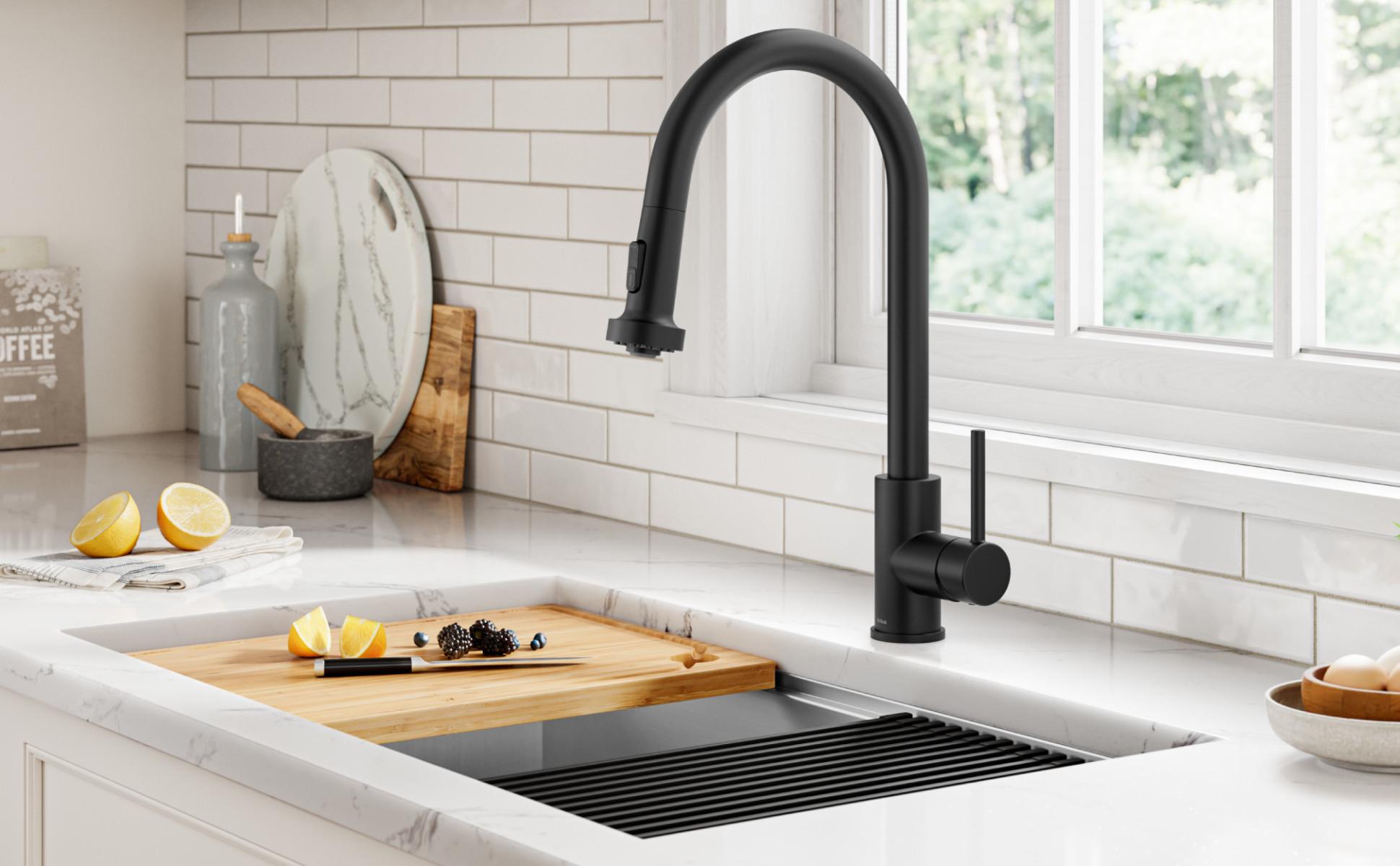 KRAUS Bolden 2-Function Single Handle Pull Down Sprayer Kitchen
